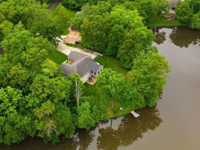aerial view of a large body of water