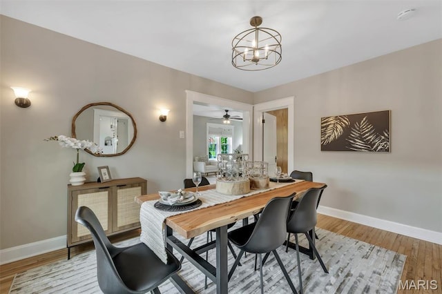 7439 Wellington Ave, University City, MO 63130 - dining space featuring a chandelier and light wood-type flooring
