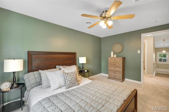7439 Wellington Ave, University City, MO 63130 - bedroom with carpet flooring and ceiling fan
