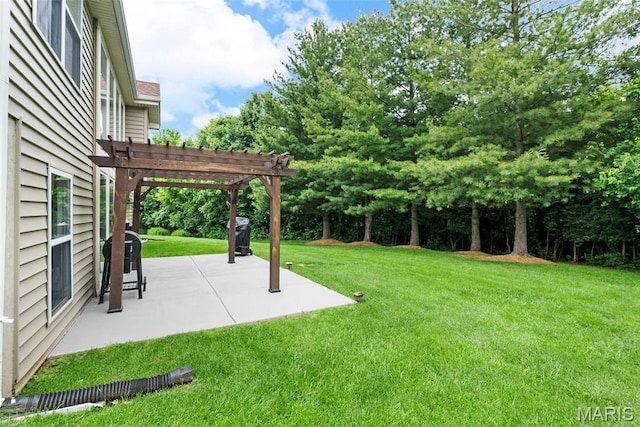 13116 Ambrose Ct, Black Jack, MO 63033 - view of green lawn featuring a pergola and a patio