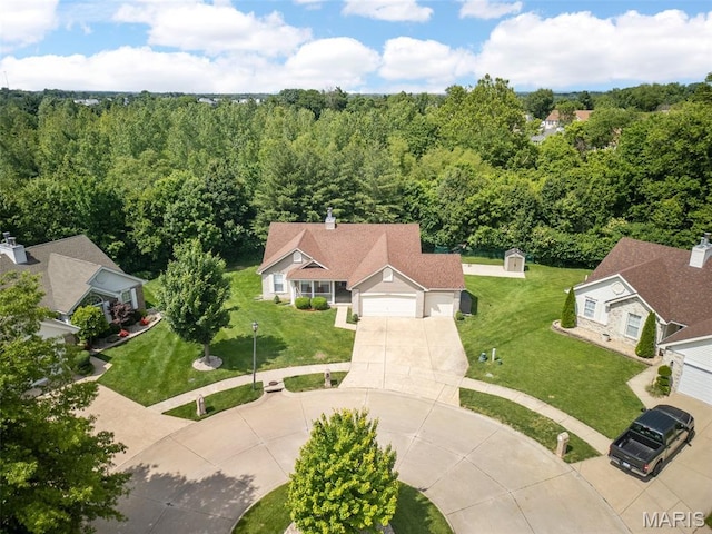 13116 Ambrose Ct, Black Jack, MO 63033 - bird's eye view of a heavily wooded area