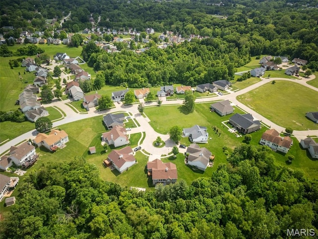 13116 Ambrose Ct, Black Jack, MO 63033 - aerial perspective of suburban area with a forest
