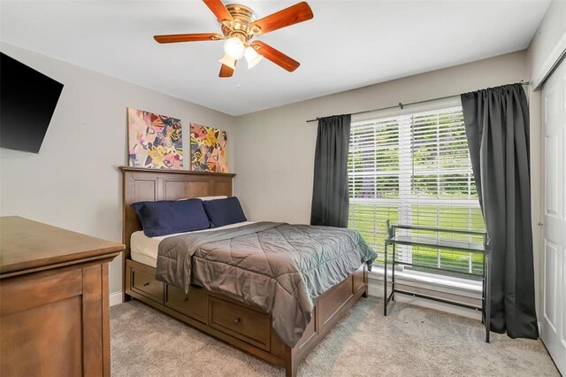 1408 Summertree Springs Ave Unit C, Valley Park, MO 63088 - bedroom featuring light colored carpet and ceiling fan
