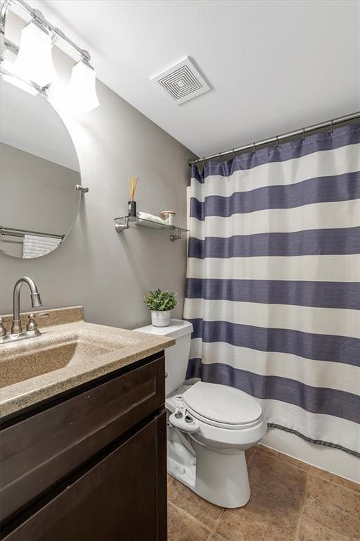 1408 Summertree Springs Ave Unit C, Valley Park, MO 63088 - full bathroom with toilet, vanity, tile patterned flooring, and a shower with shower curtain