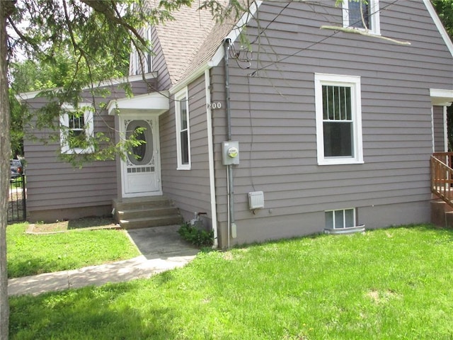 back of property with entry steps