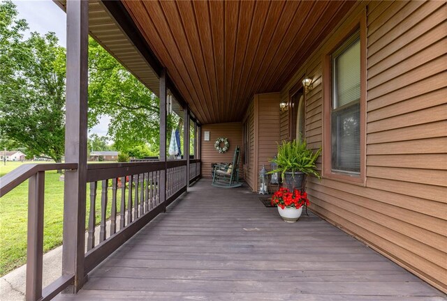 506 N Garfield, East Prairie, MO 63845 - view of wooden deck
