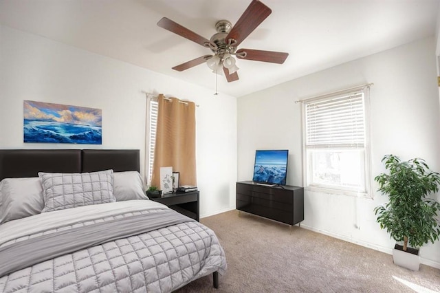 225 Haller Ave, East Alton, IL 62024 - bedroom featuring carpet floors, baseboards, and a ceiling fan