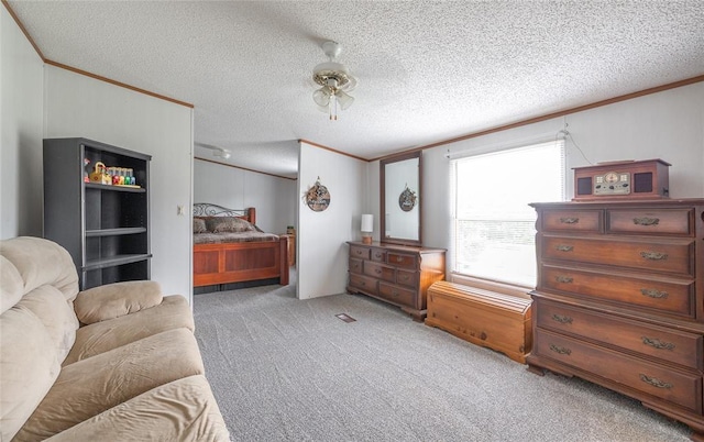442 County Road 6250, Salem, MO 65560 - carpeted bedroom with crown molding and a textured ceiling