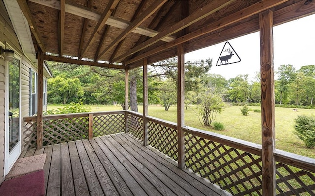 442 County Road 6250, Salem, MO 65560 - deck with a yard and view of wooded area