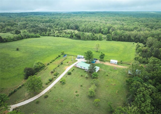 442 County Road 6250, Salem, MO 65560 - aerial overview of property's location featuring rural landscape and a forest