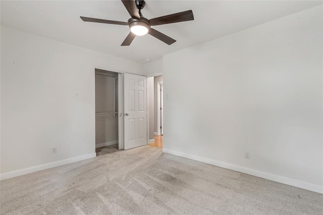 1137 Great Falls Ct, Manchester, MO 63021 - unfurnished bedroom featuring carpet flooring, baseboards, a closet, and ceiling fan