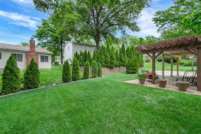 1137 Great Falls Ct, Manchester, MO 63021 - view of grassy yard featuring a pergola and a patio
