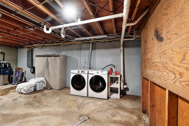 1719 Oak Hills St, Cape Girardeau, MO 63701 - laundry room with independent washer and dryer and electric panel