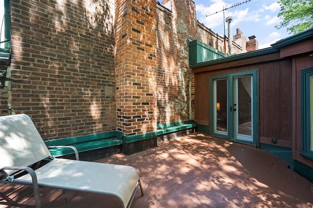 view of patio / terrace featuring french doors