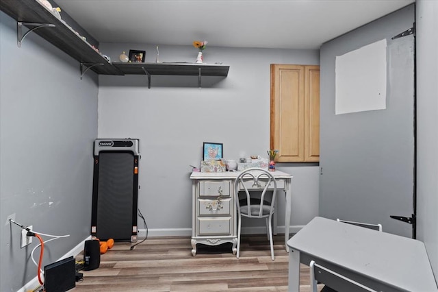 15 W 13th St, Washington, MO 63090 - home office with light wood-style flooring and baseboards