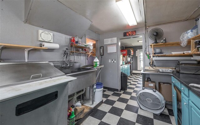 108 College Ave, Licking, MO 65542 - kitchen with tile patterned floors and open shelves