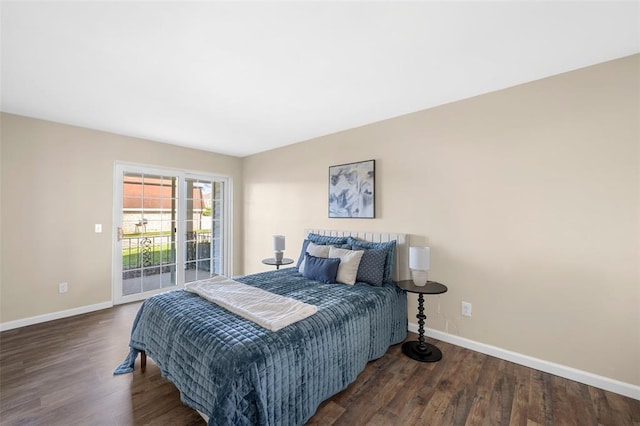 853 Dumont Pl Unit A, Saint Louis, MO 63125 - bedroom with baseboards, wood finished floors, and access to outside