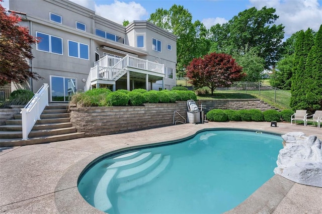 169 Fick Farm Rd, Chesterfield, MO 63005 - view of swimming pool featuring stairway