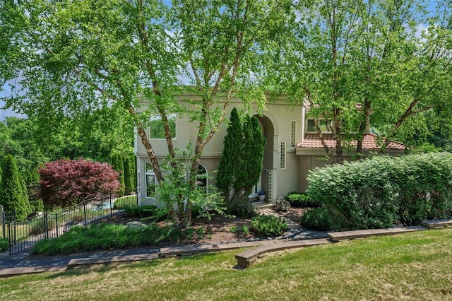 169 Fick Farm Rd, Chesterfield, MO 63005 - obstructed view of property with stucco siding