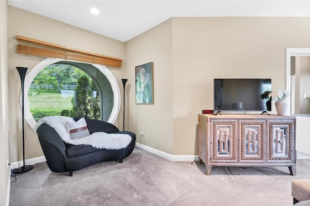 169 Fick Farm Rd, Chesterfield, MO 63005 - living area featuring carpet floors, baseboards, and recessed lighting