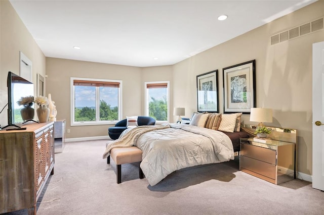 169 Fick Farm Rd, Chesterfield, MO 63005 - bedroom with baseboards, carpet, and recessed lighting