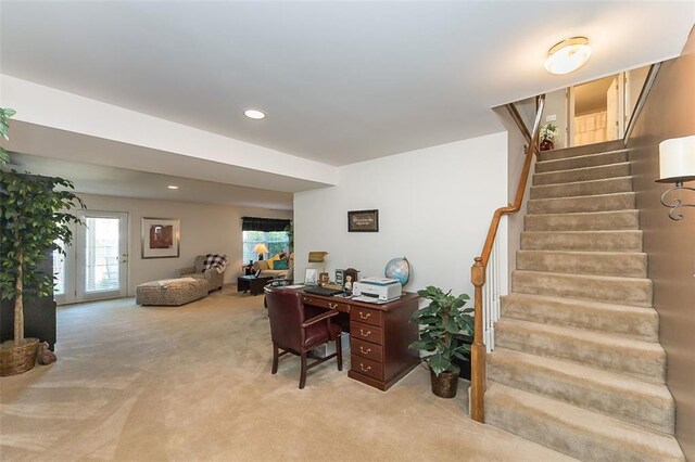55 Rue De Paix Dr, Lake St Louis, MO 63367 - office with light colored carpet, healthy amount of natural light, and recessed lighting