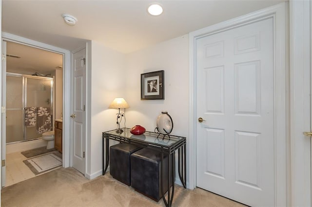 55 Rue De Paix Dr, Lake St Louis, MO 63367 - corridor featuring carpet and baseboards