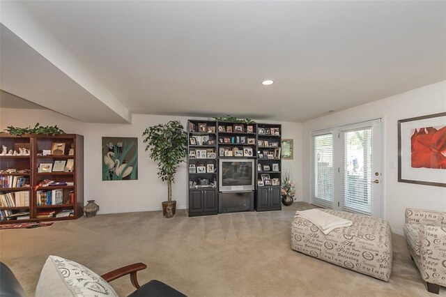 55 Rue De Paix Dr, Lake St Louis, MO 63367 - carpeted living room featuring baseboards and recessed lighting