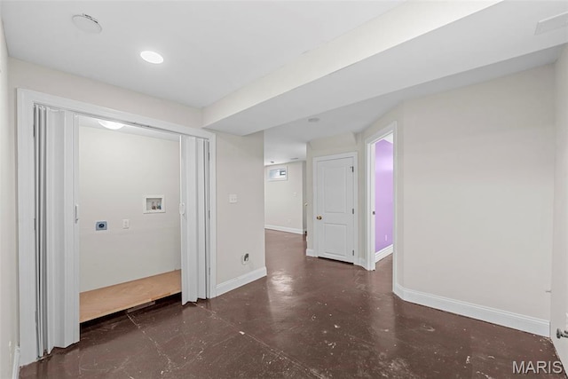 8261 Watson Rd, Saint Louis, MO 63119 - corridor with concrete flooring and baseboards