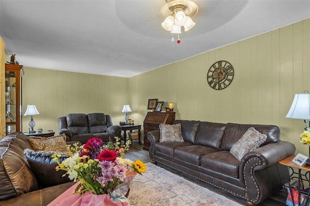 24864 Bcr 326, Marble Hill, MO 63764 - living room with ceiling fan and wood finished floors