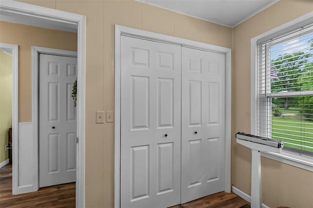 24864 Bcr 326, Marble Hill, MO 63764 - unfurnished bedroom with dark wood finished floors, a closet, and baseboards