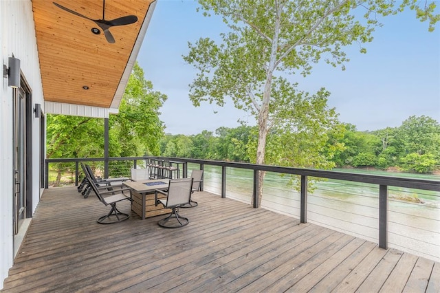 1300 River Valley Rd, Doniphan, MO 63935 - deck with an outdoor fire pit