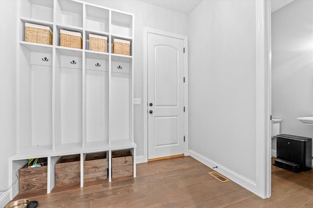 2604 Center Ave, Wildwood, MO 63040 - mudroom with wood finished floors and baseboards