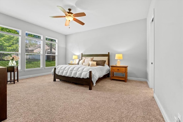 2604 Center Ave, Wildwood, MO 63040 - bedroom featuring baseboards, carpet, and ceiling fan