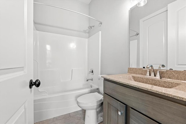2604 Center Ave, Wildwood, MO 63040 - full bathroom featuring vanity, bathtub / shower combination, toilet, and tile patterned floors