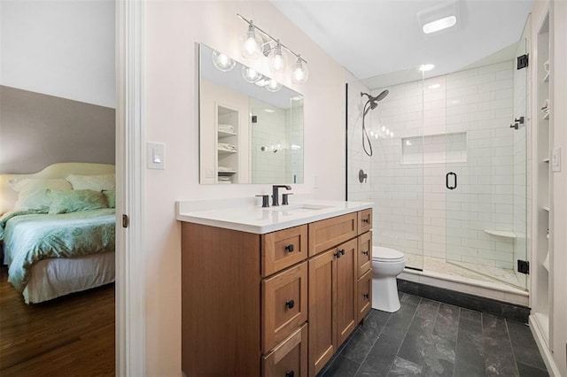 5 Homestead Acres, Olivette, MO 63132 - ensuite bathroom featuring vanity, a stall shower, and toilet