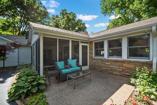 5 Homestead Acres, Olivette, MO 63132 - view of patio featuring a sunroom