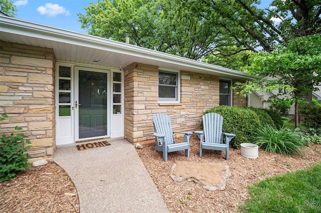 5 Homestead Acres, Olivette, MO 63132 - doorway to property featuring stone siding