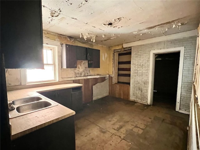 4240 California Ave, Saint Louis, MO 63111 - kitchen with a sink and unfinished concrete flooring