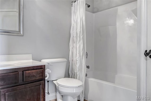 2001 Paul Renaud Blvd, Lake St Louis, MO 63367 - full bathroom featuring vanity, shower / bath combination with curtain, and toilet