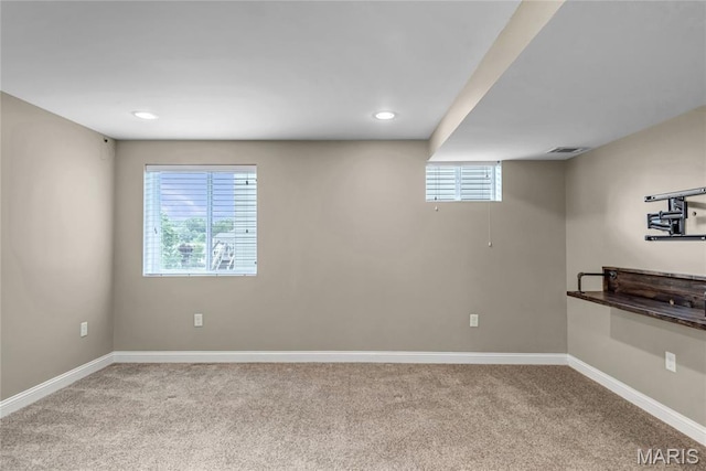 2001 Paul Renaud Blvd, Lake St Louis, MO 63367 - basement with carpet flooring, baseboards, and recessed lighting