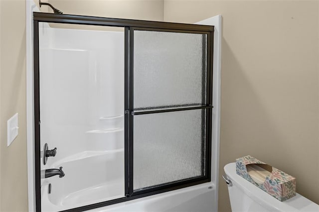 1514 Autumn St, Godfrey, IL 62035 - bathroom with bath / shower combo with glass door and toilet