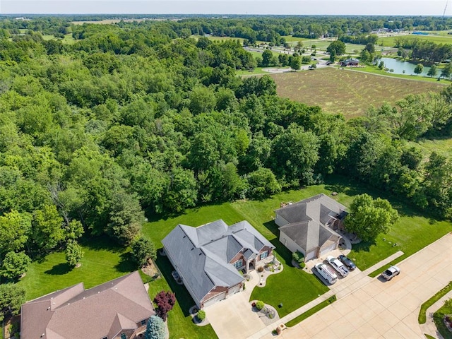1514 Autumn St, Godfrey, IL 62035 - aerial view of residential area with a forest