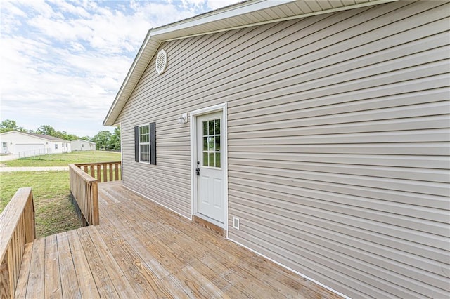 26805 Stephanie Ln, Laquey, MO 65534 - wooden deck featuring a yard