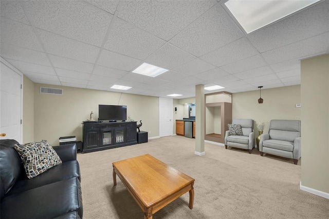 3 Jura Ct, Ofallon, MO 63368 - carpeted living room with a paneled ceiling and baseboards