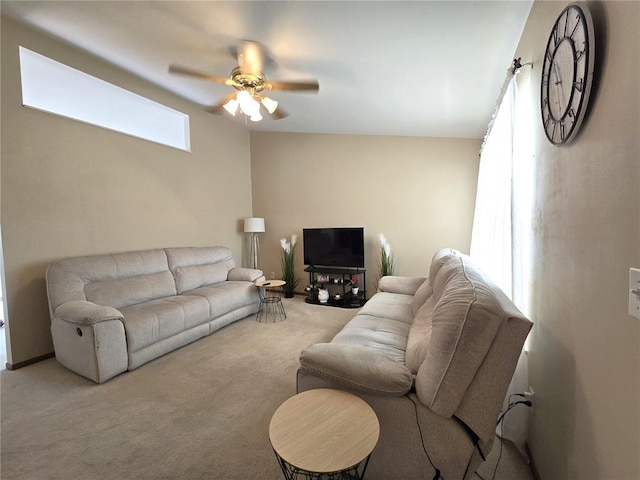 817 Daniels Trl, Marthasville, MO 63357 - carpeted living area featuring ceiling fan