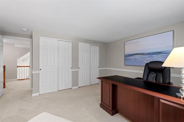 1807 Brookcreek Ln, Kirkwood, MO 63122 - office area with light colored carpet and baseboards