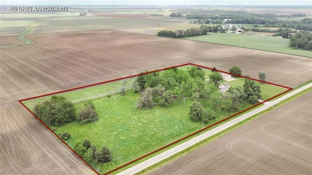 27467 Spruce Rd, Greenfield, IL 62044 - overview of rural landscape with property parcel outlined