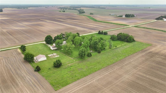 27467 Spruce Rd, Greenfield, IL 62044 - aerial view of property's location with rural landscape and large plots for crops