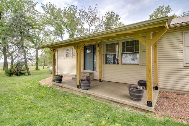 27467 Spruce Rd, Greenfield, IL 62044 - doorway to property with a yard and a patio